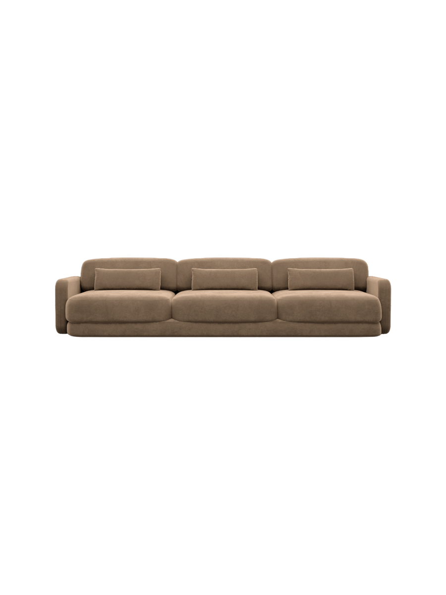 
3-Sitzer Design Sofa „Eloria“ mit Samtbezug - Samtbezug Königsblau