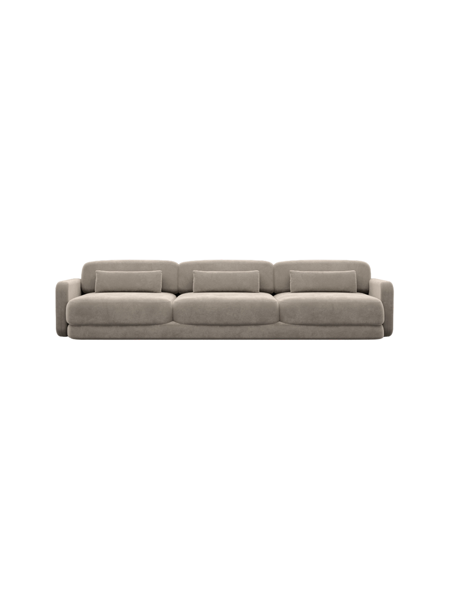 
3-Sitzer Design Sofa „Eloria“ mit Samtbezug - Samtbezug Königsblau