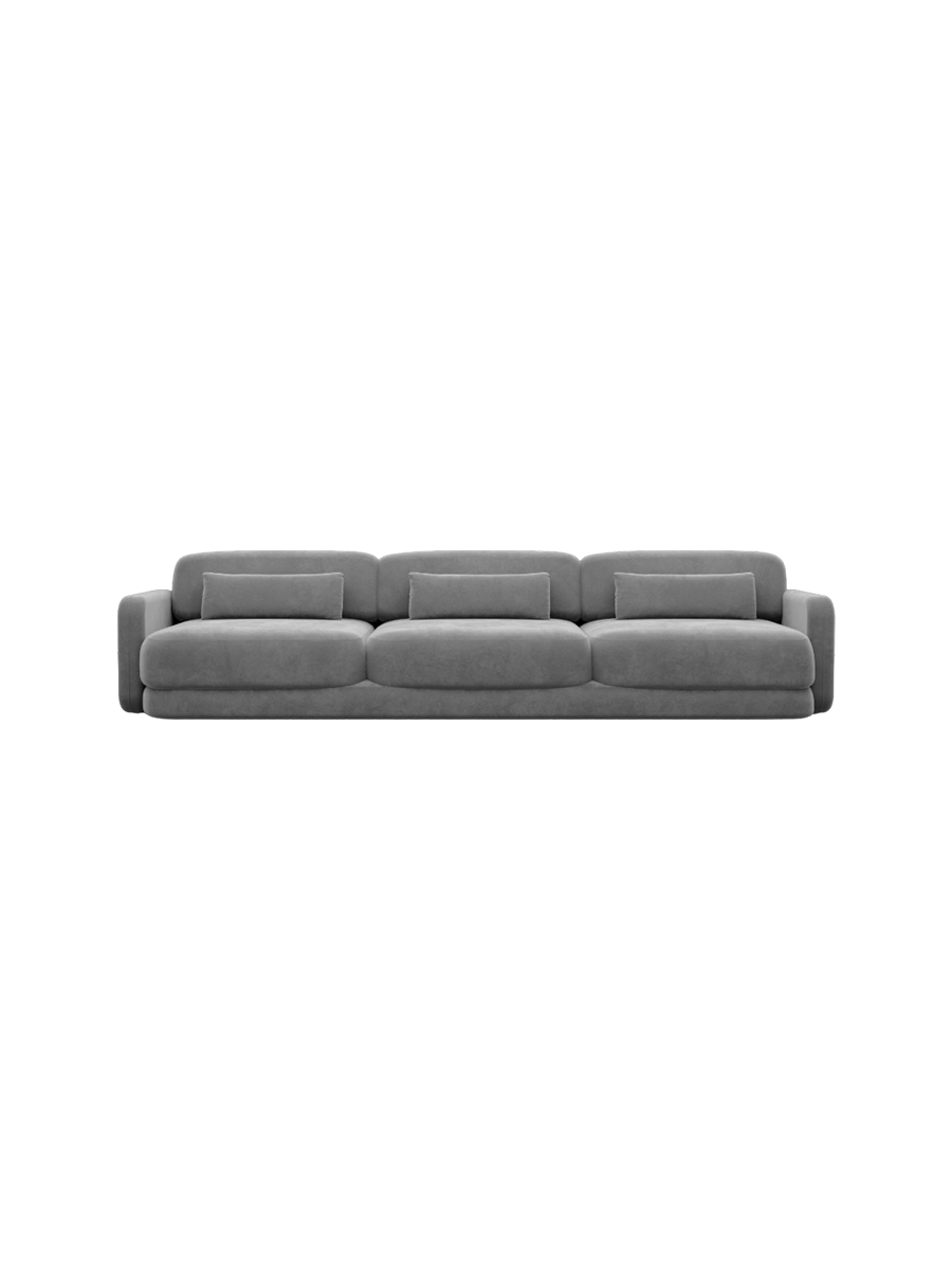 
3-Sitzer Design Sofa „Eloria“ mit Samtbezug - Samtbezug Königsblau