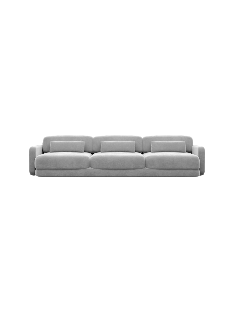 
3-Sitzer Design Sofa „Eloria“ mit Samtbezug - Samtbezug Königsblau