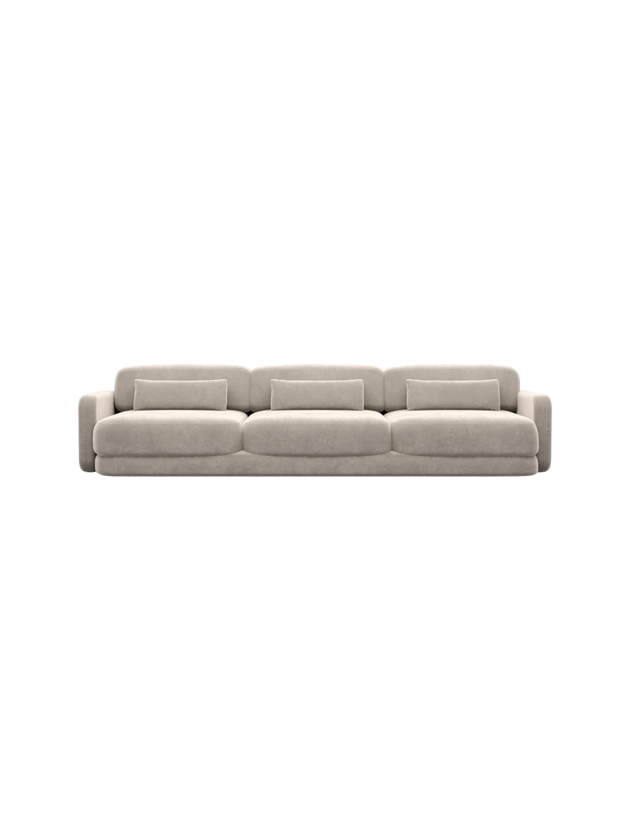 
3-Sitzer Design Sofa „Eloria“ mit Samtbezug - Samtbezug Königsblau