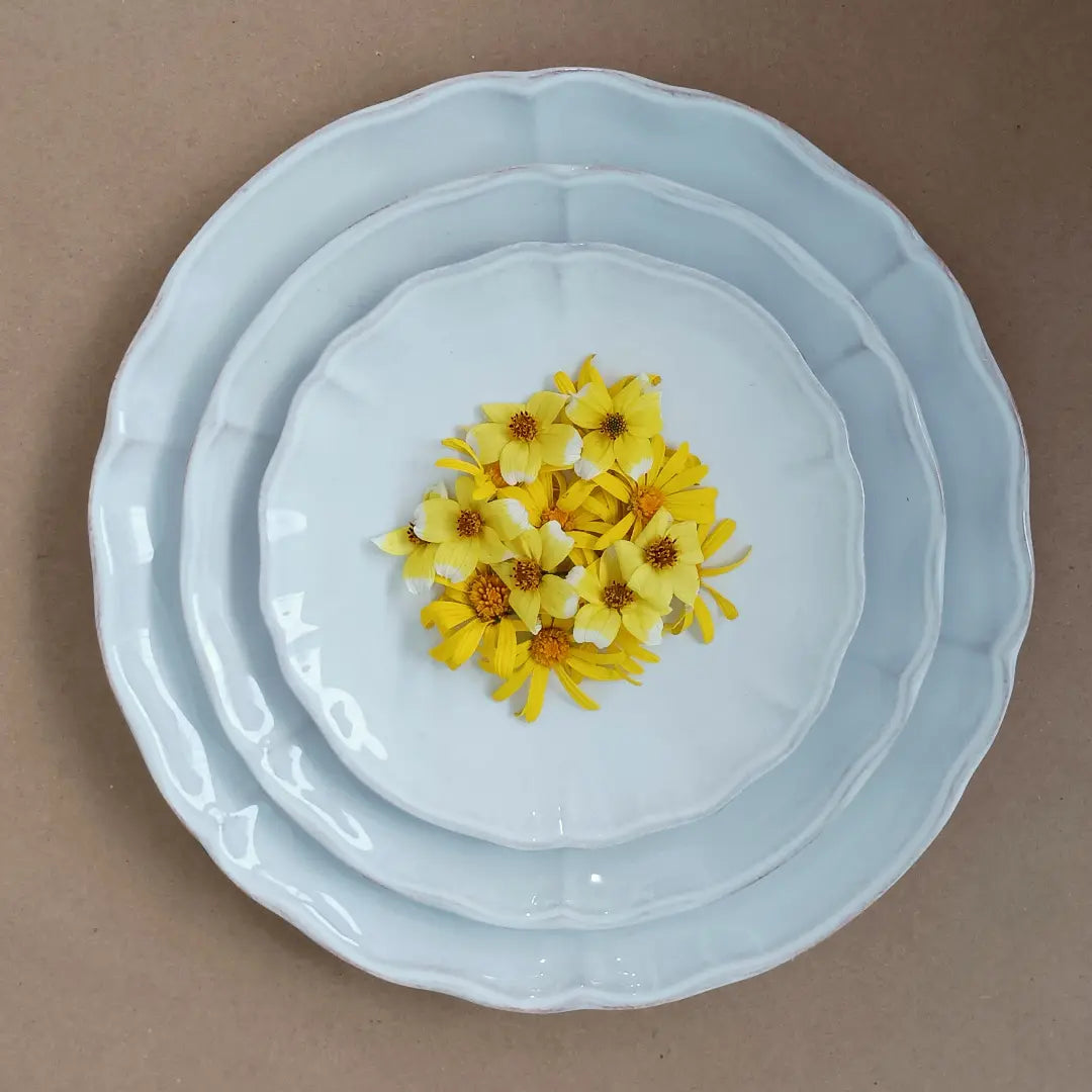 
Handmade bread plate "Alentejo" - White