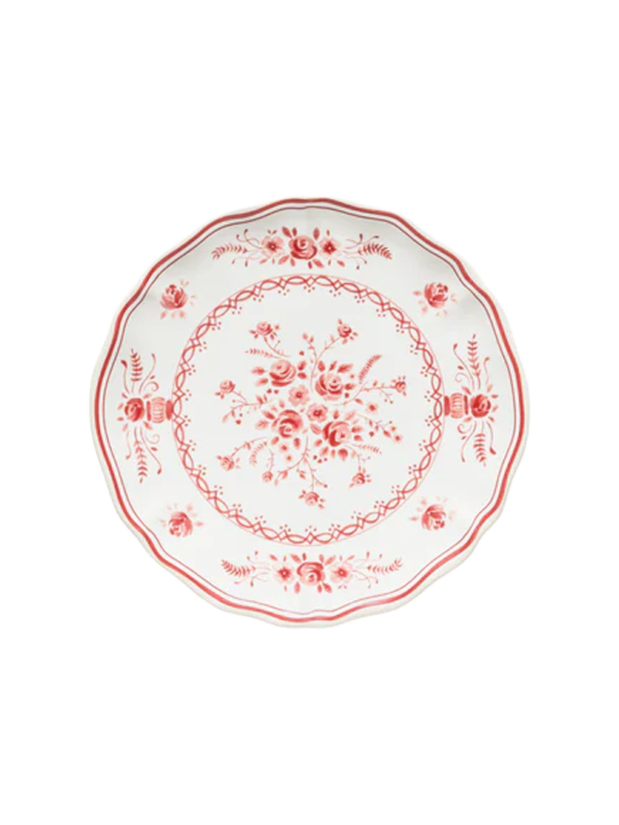 
Handcrafted Bread & Appetizer Plate "Vila" - White & Red