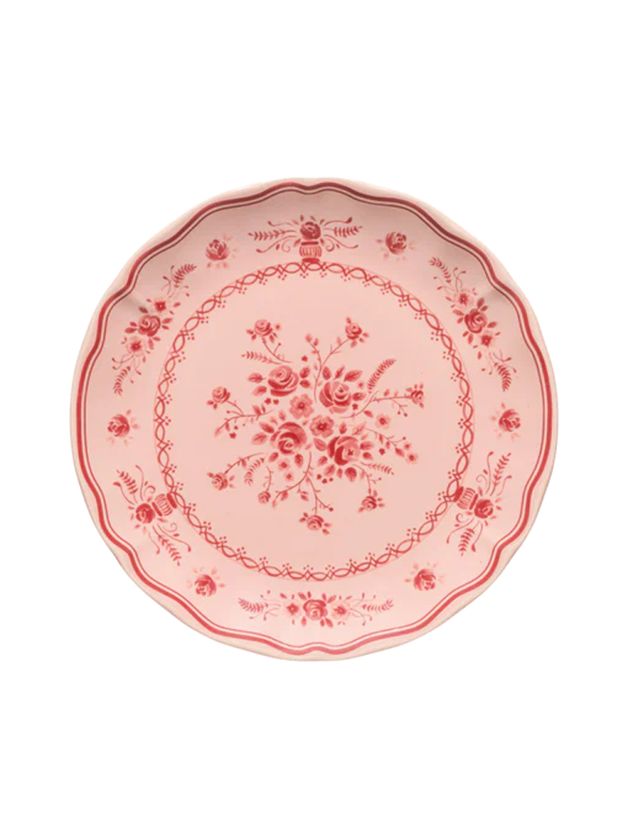 
Handmade Soup & Cereal Bowl "Vila" - Pink & Red