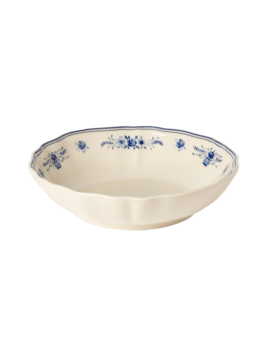 
Handmade Soup & Pasta Plate "Vila" - Beige & Blue
