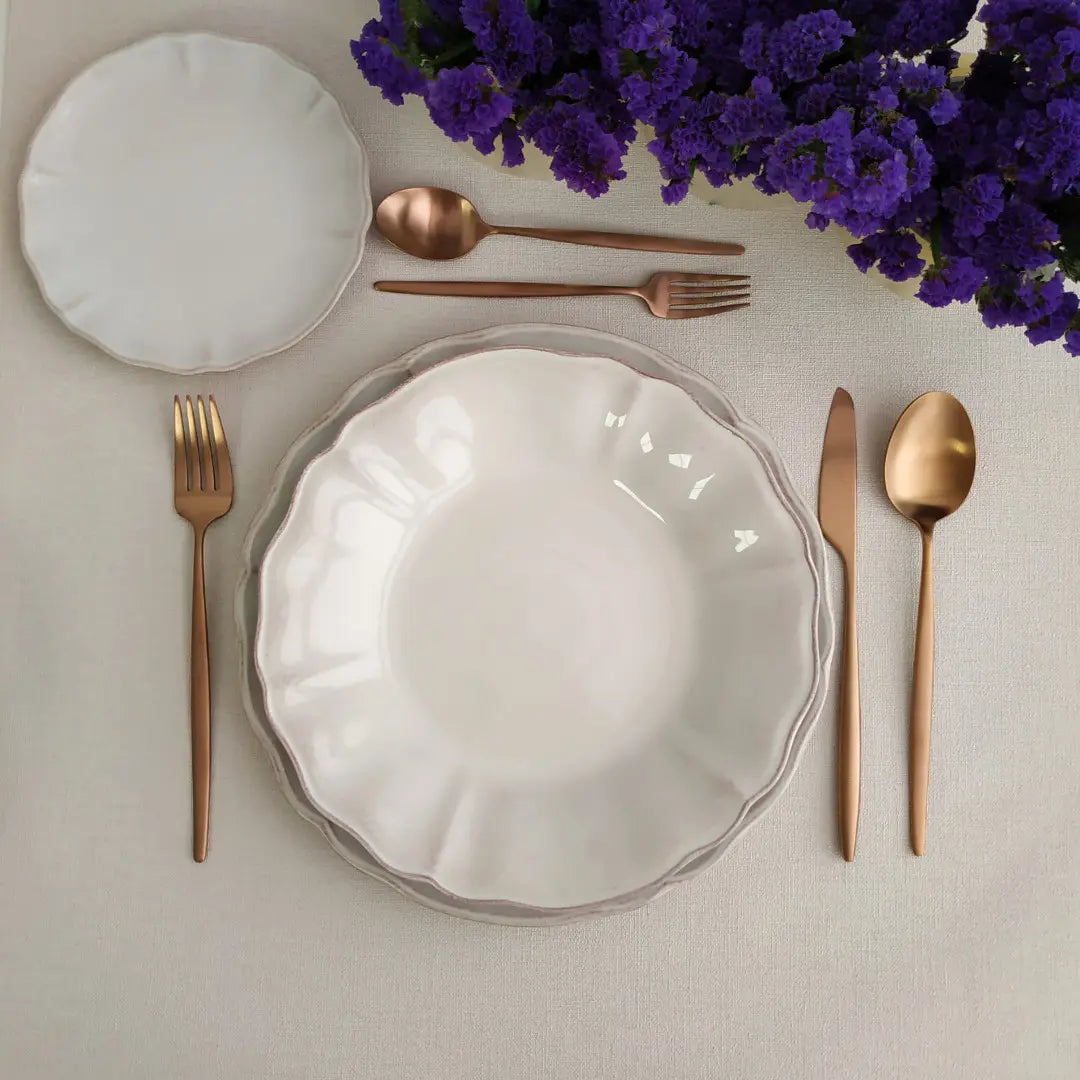 
Handmade dinnerware set "Alentejo White", 6 people, 30-piece