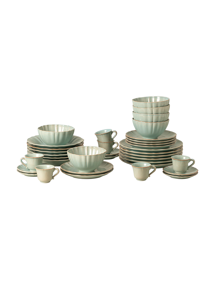 
Handmade Dinnerware Set "Alentejo Turquoise", 6 people, 36 pieces