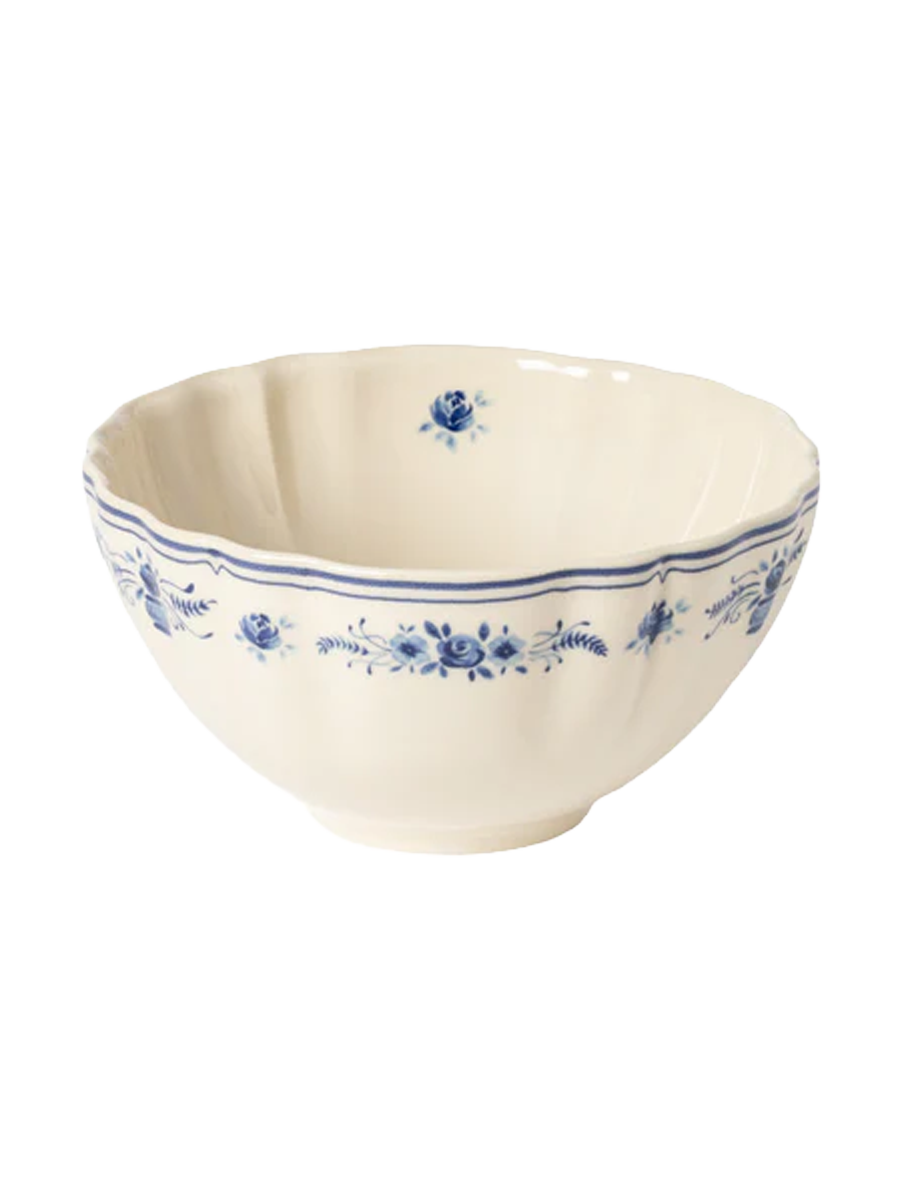 
Handmade Soup & Cereal Bowl "Vila" - Beige & Blue