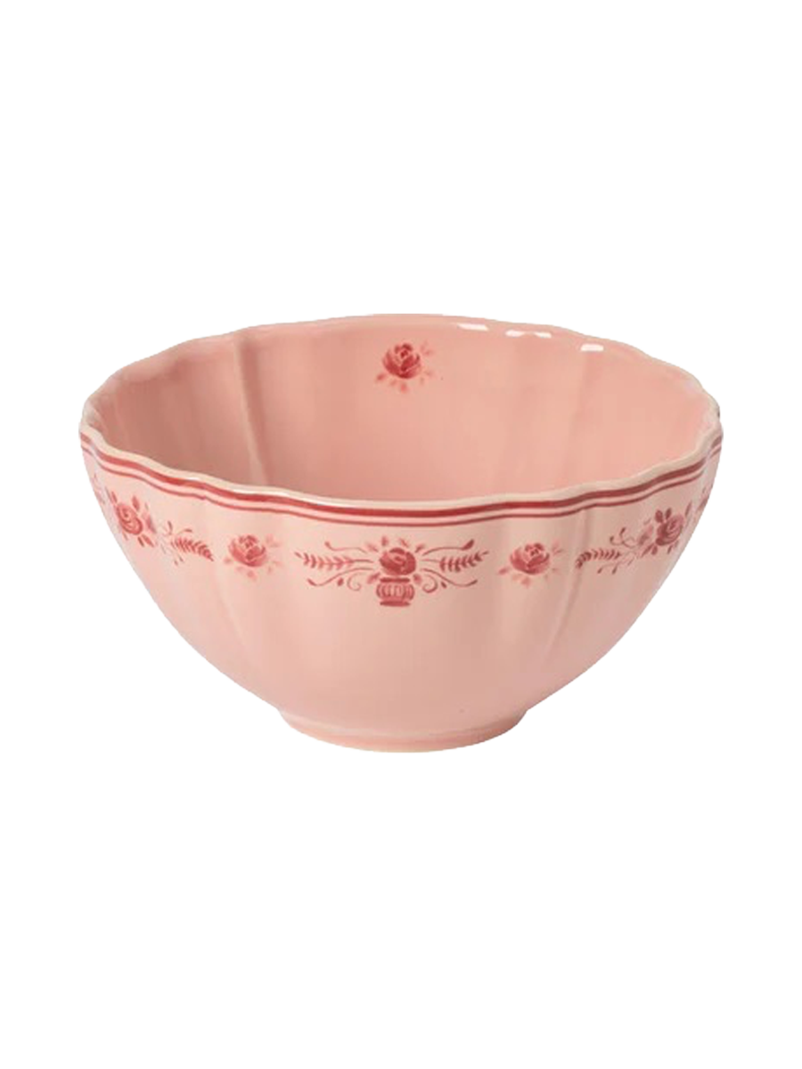 
Handmade Salad & Dessert Plate "Vila" - Pink & Red