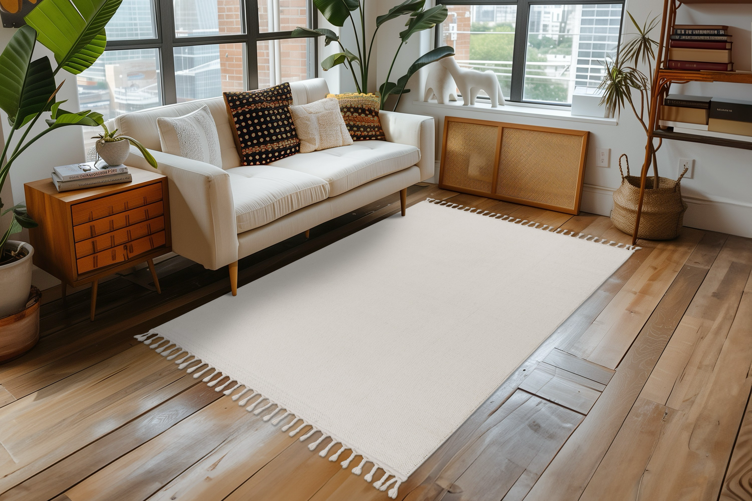 
Designer Rug "Tunis 400" - Ivory - 80 x 150 cm