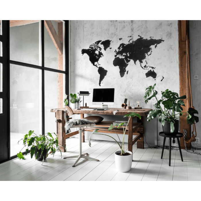 
Design wall object "DIY Wooden World Map Giant" - Black