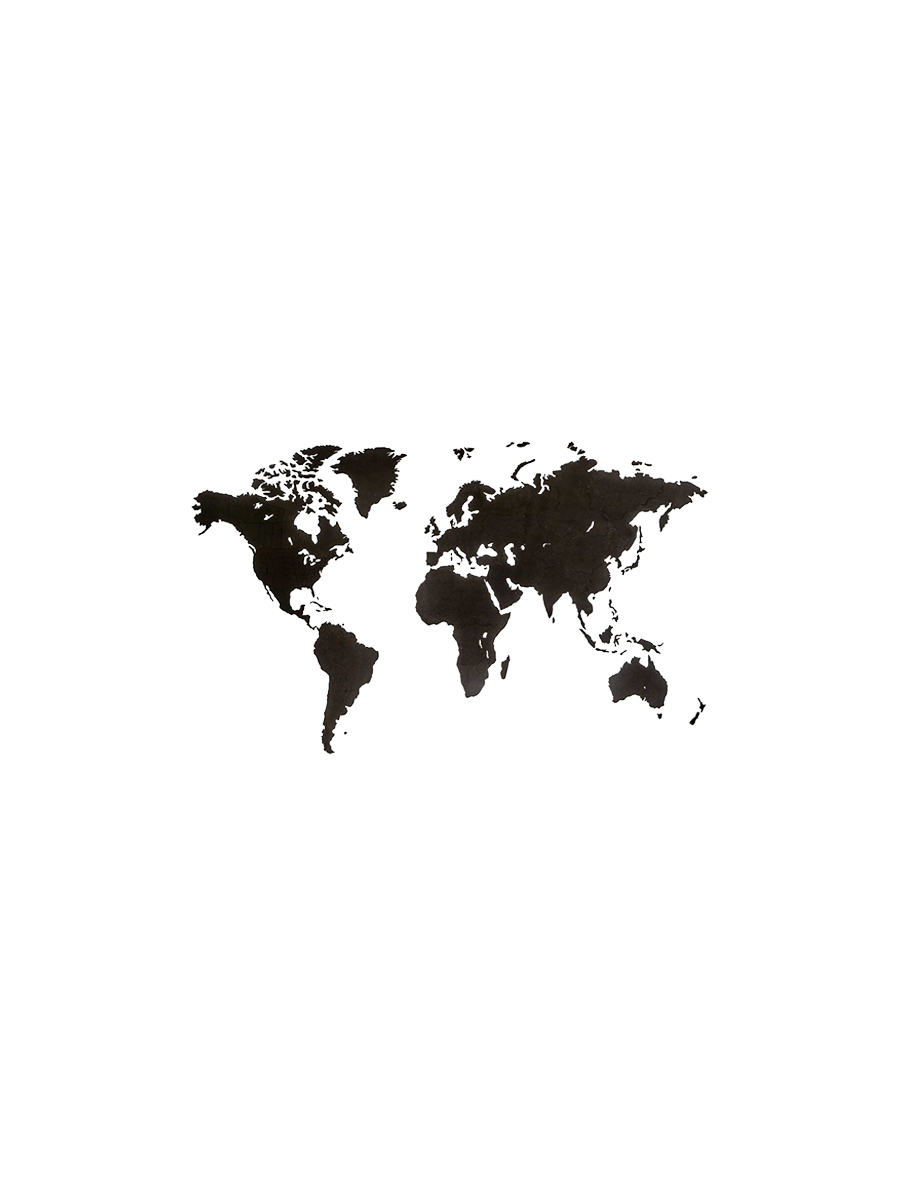 
Design wall object "DIY Wooden World Map" - 90 x 54 cm / Black