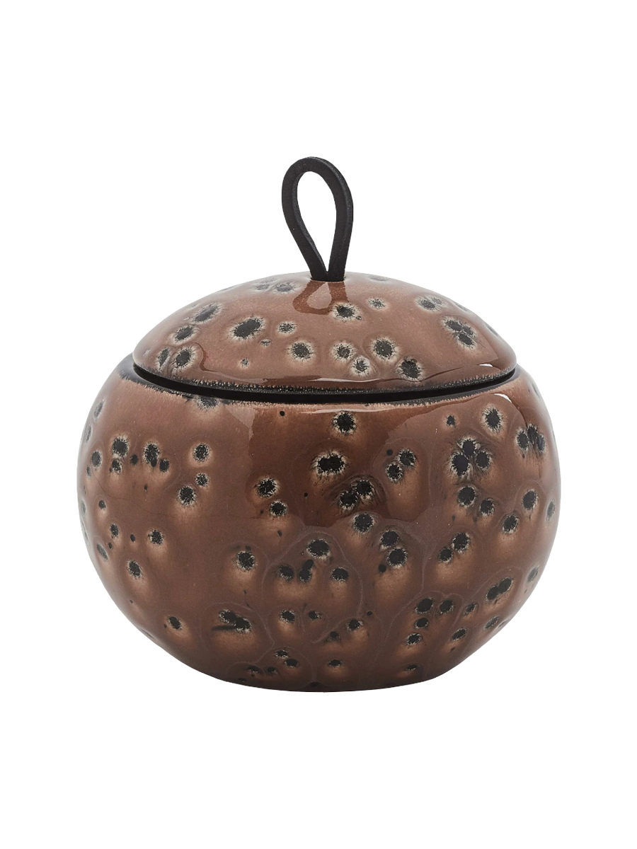 
Handcrafted Designer Storage Jar "Ugo" made of Ceramic, Camel