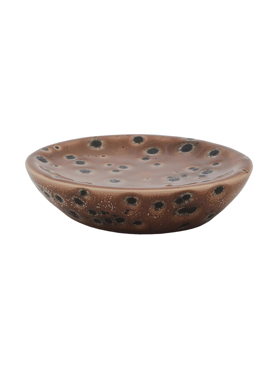 
Handmade Designer Ceramic Soap Dish "Ugo", Camel
