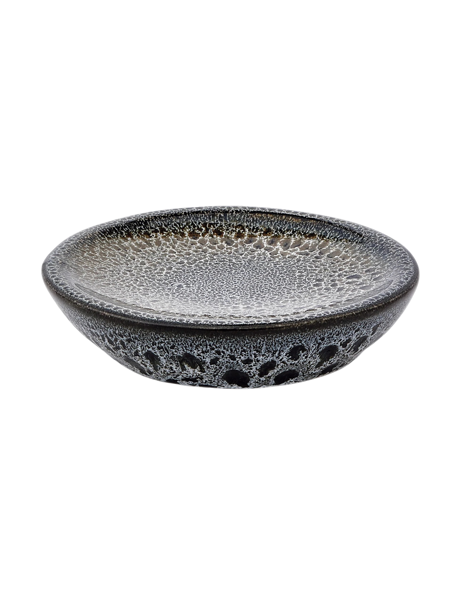 
Handmade ceramic design soap dish "Ugo", Black Olive
