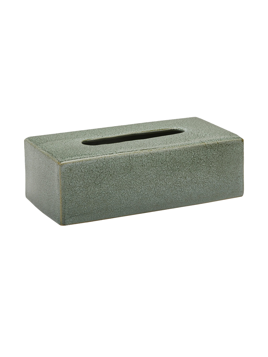 
Handmade Designer Tissue Box "Ugo" made of Ceramic, Forest