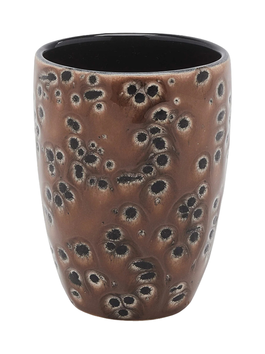 
Handmade Ceramic Design Toothbrush Holder "Ugo", Camel