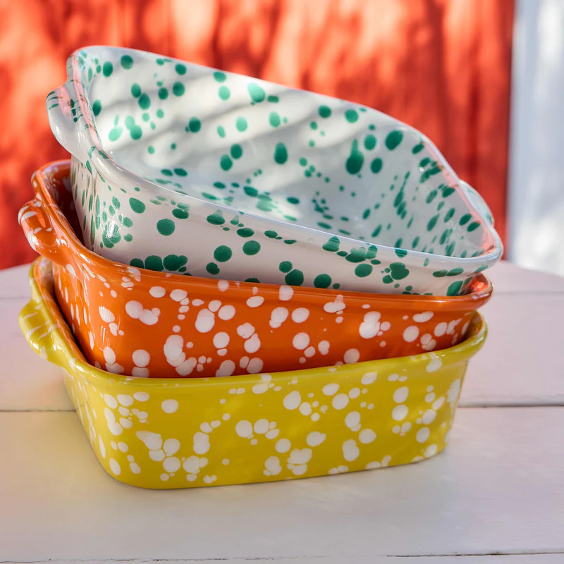 
Handmade Square Baking Dish "Rafaela" - Sage