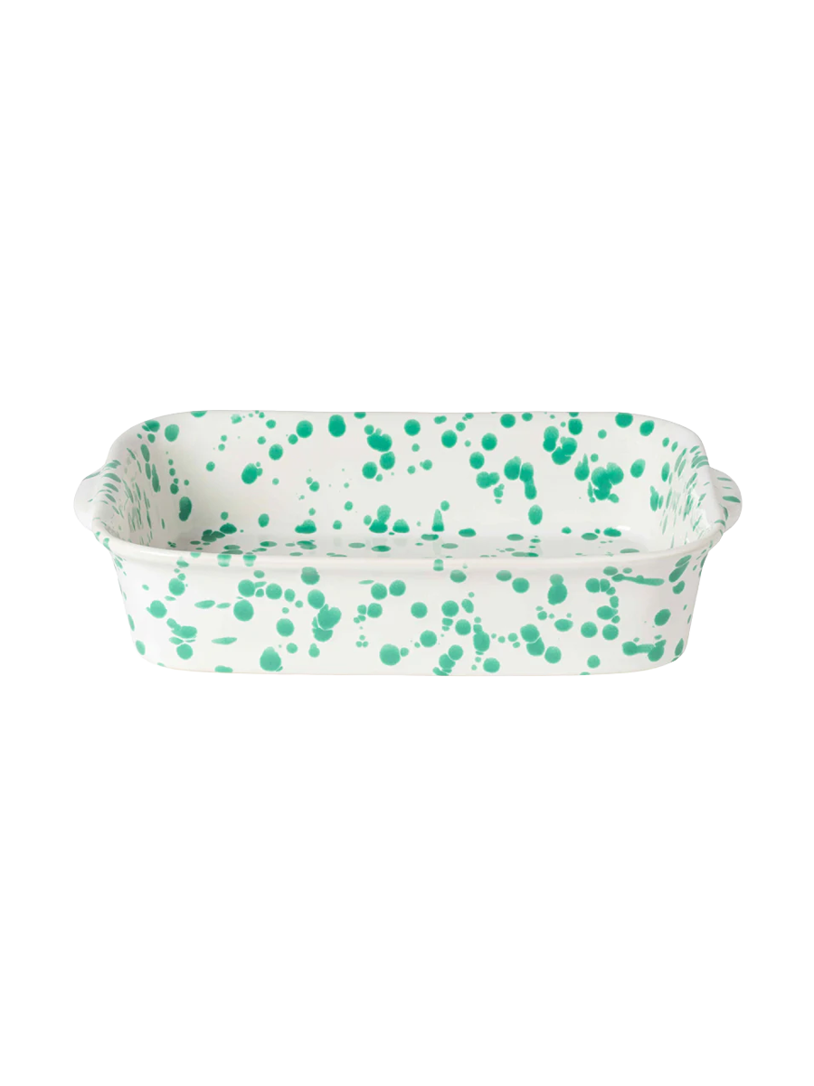 
Handmade, rectangular baking dish "Rafaela" - Sage