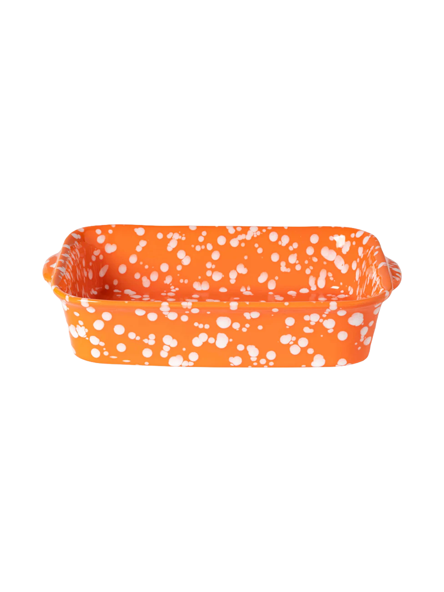 
Handmade, rectangular baking dish "Rafaela" - Tangerine
