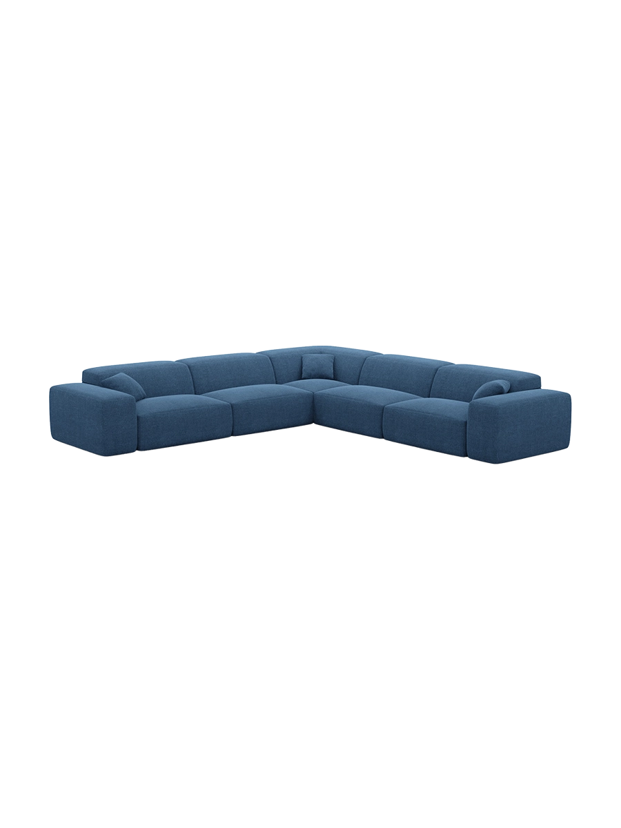 
Divano angolare di design a 5 posti „Alviera“ con funzione relax, rivestimento in tessuto strutturato - Tessuto strutturato Antracite