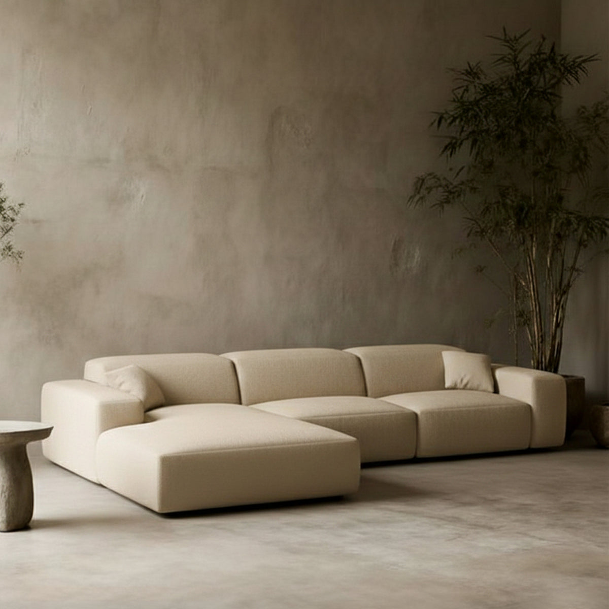 
Divano angolare di design „Alviera“ a 4 posti in vera pelle con funzione relax - Vera pelle Beige / Elemento angolare sinistro