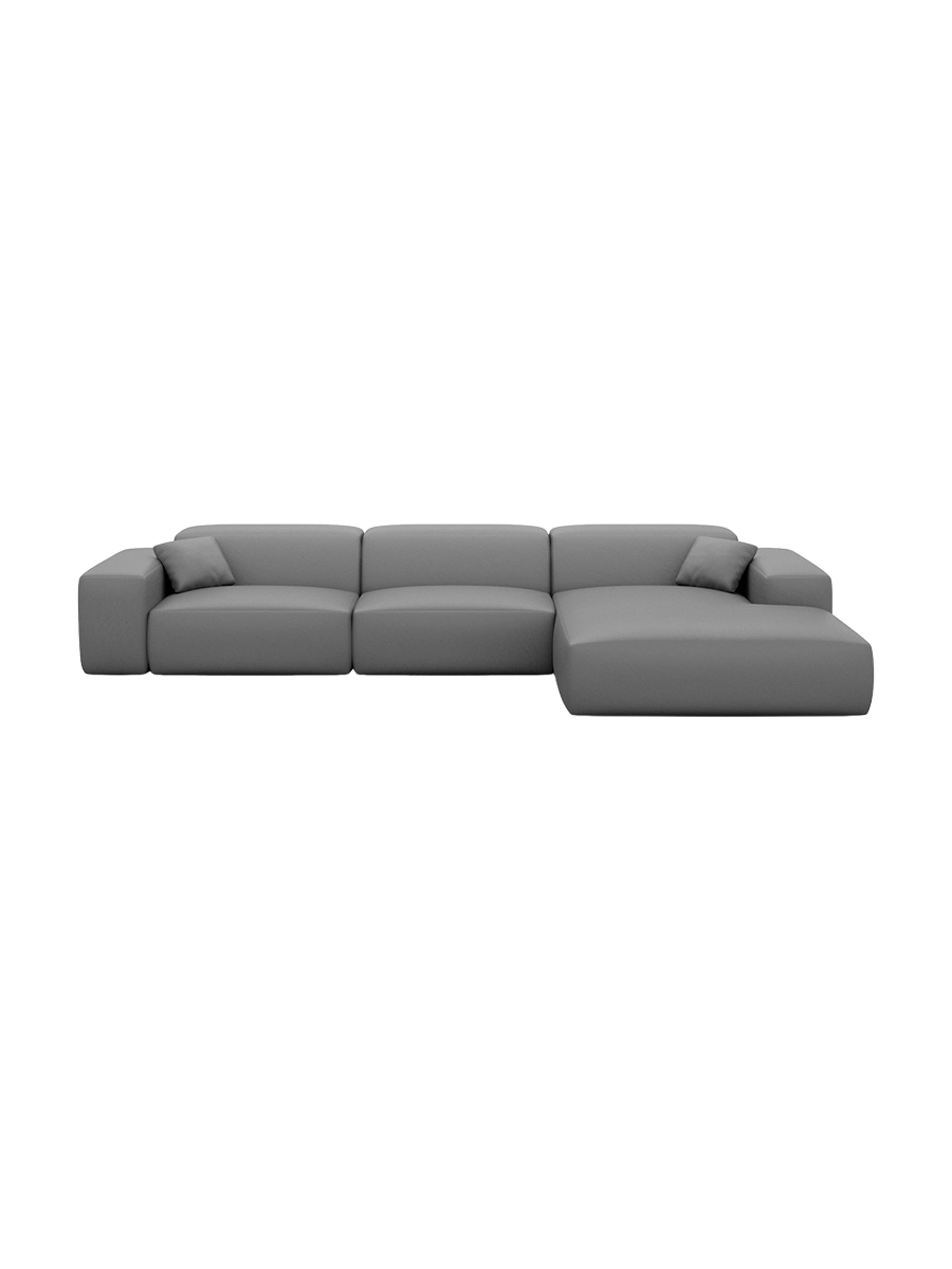 
Divano angolare di design „Alviera“ a 4 posti in vera pelle con funzione relax - Vera pelle Beige / Elemento angolare sinistro