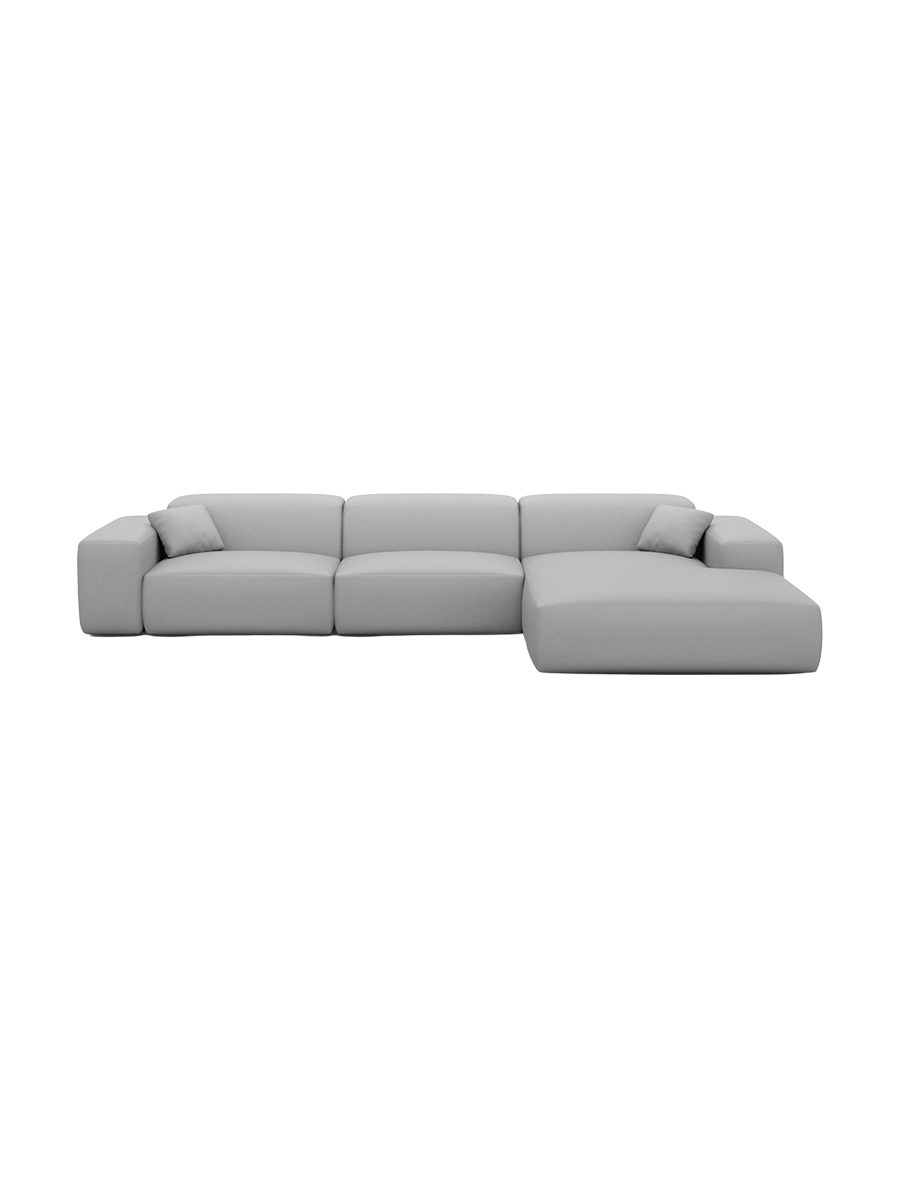 
Divano angolare di design „Alviera“ a 4 posti in vera pelle con funzione relax - Vera pelle Beige / Elemento angolare sinistro