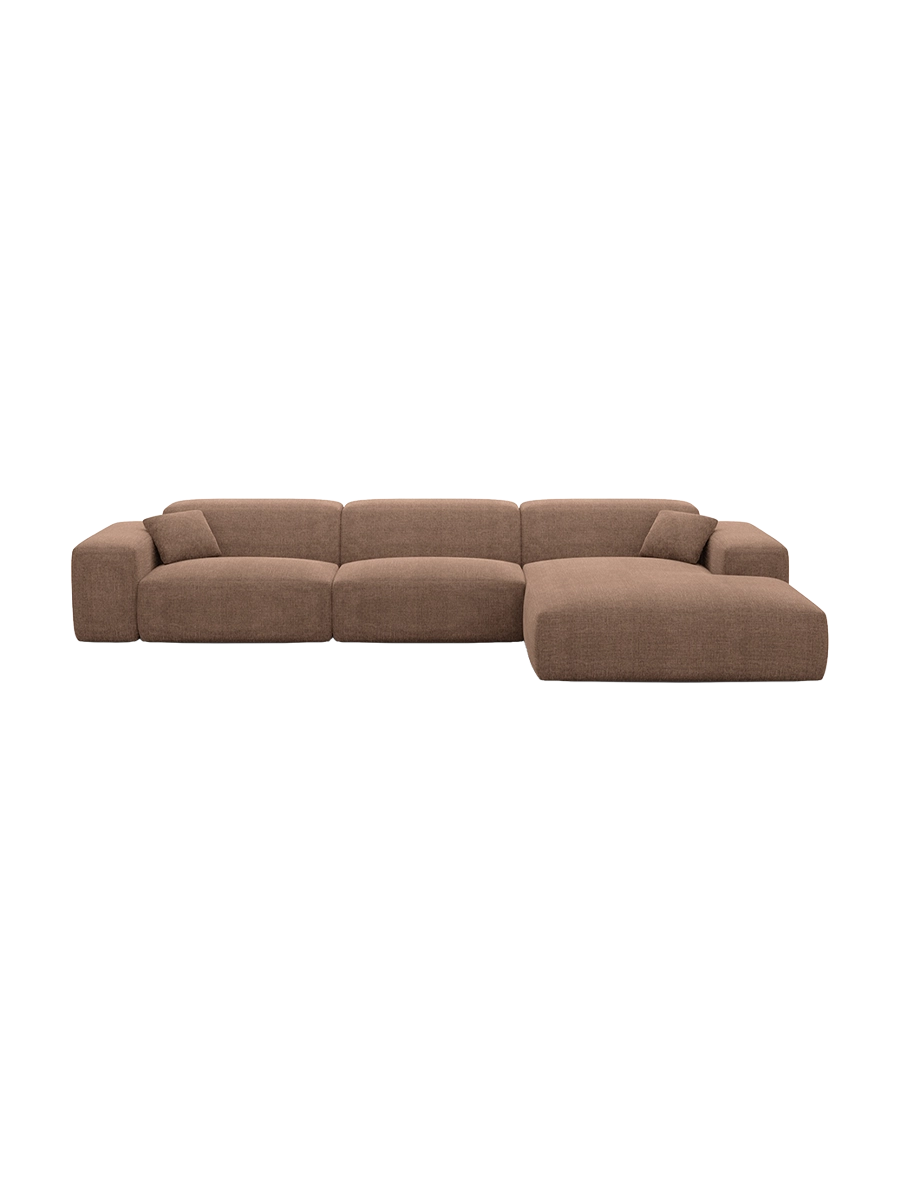 
Divano angolare di design a 4 posti „Alviera“ con funzione relax, rivestimento in tessuto strutturato - Tessuto strutturato Antracite / Elemento angolare sinistro