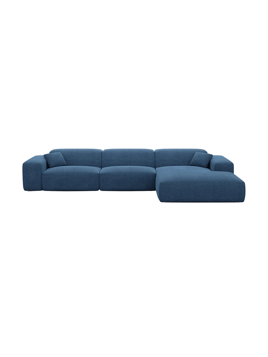
Divano angolare di design a 4 posti „Alviera“ con funzione relax, rivestimento in tessuto strutturato - Tessuto strutturato Antracite / Elemento angolare sinistro