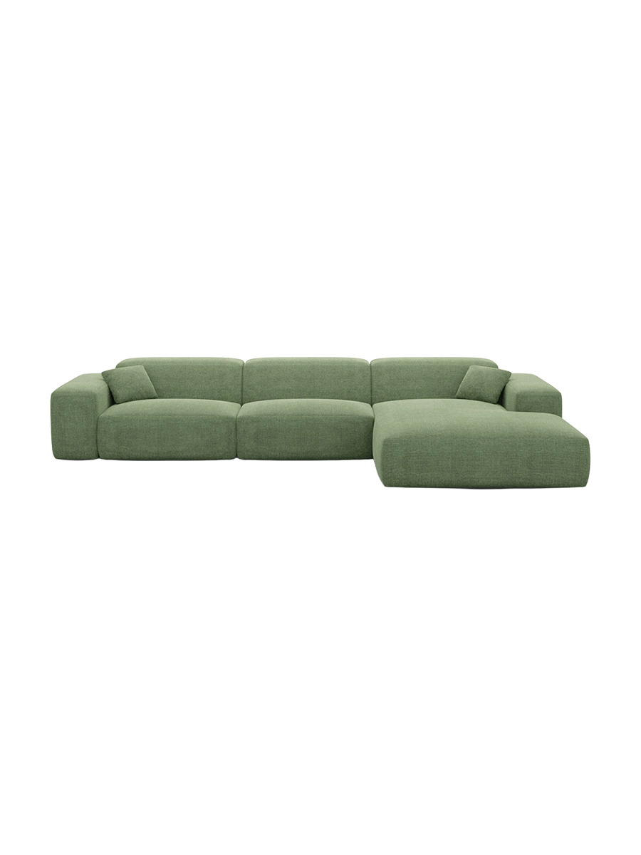 
Divano angolare di design a 4 posti „Alviera“ con funzione relax, rivestimento in tessuto strutturato - Tessuto strutturato Antracite / Elemento angolare sinistro