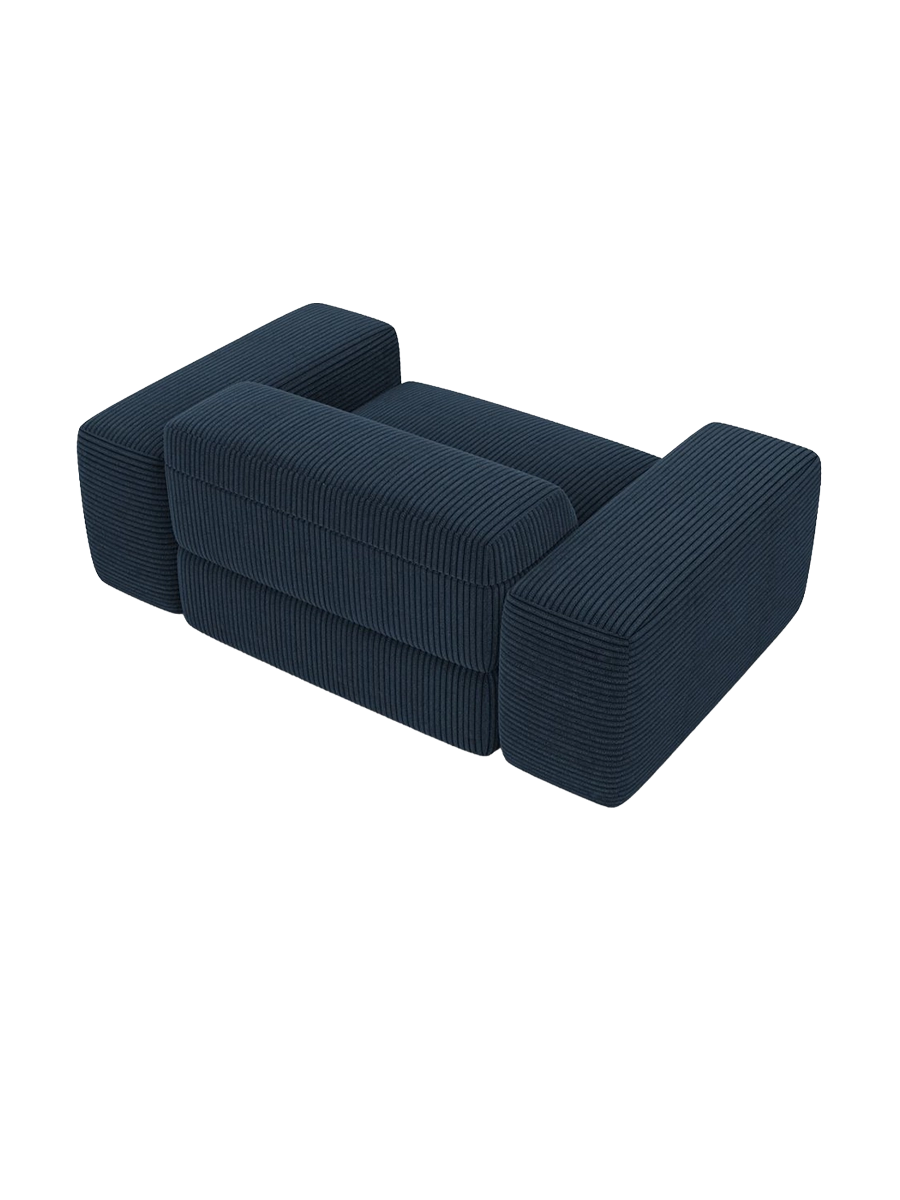 
Poltrona lounge di design „Alviera“ con funzione relax, velluto a coste - Cordsamt Blu scuro