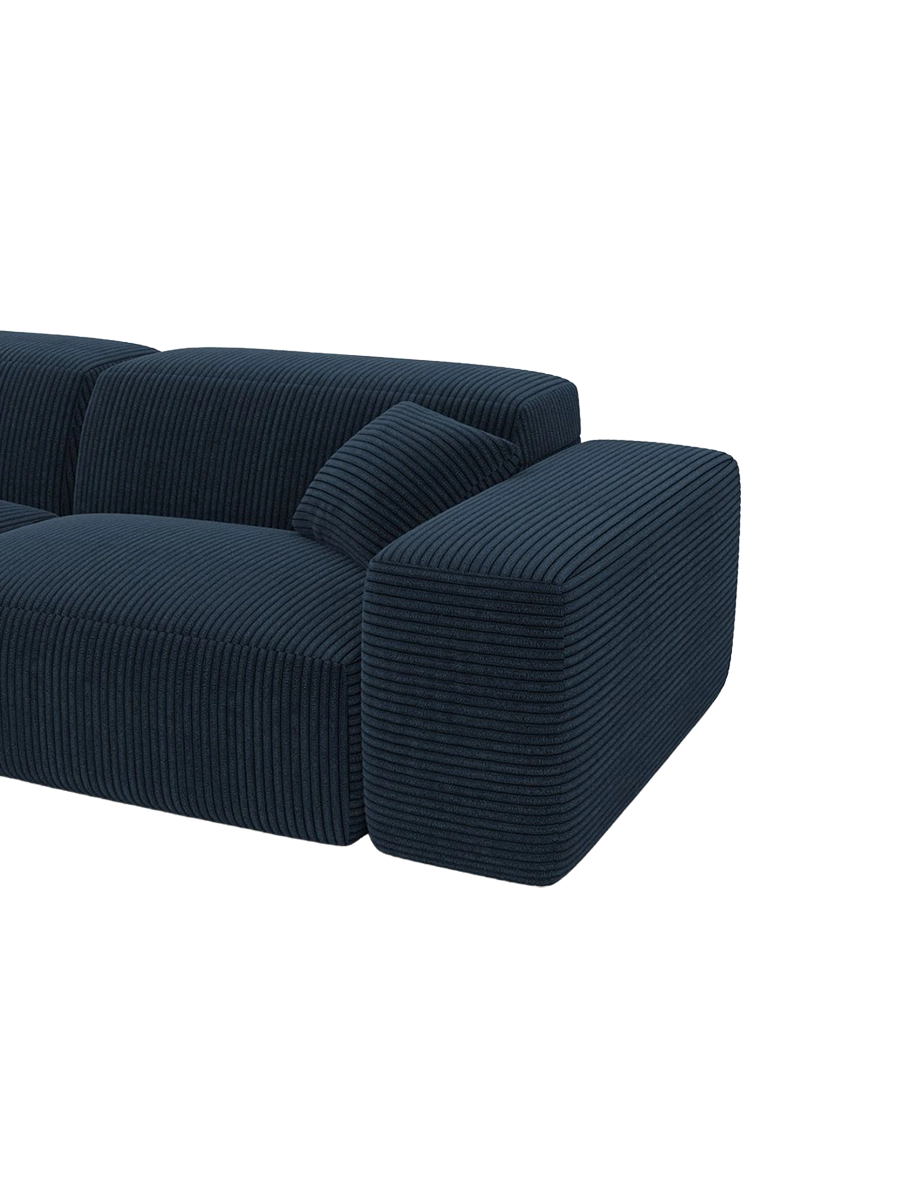 
Poltrona lounge di design „Alviera“ con funzione relax, velluto a coste - Cordsamt Blu scuro