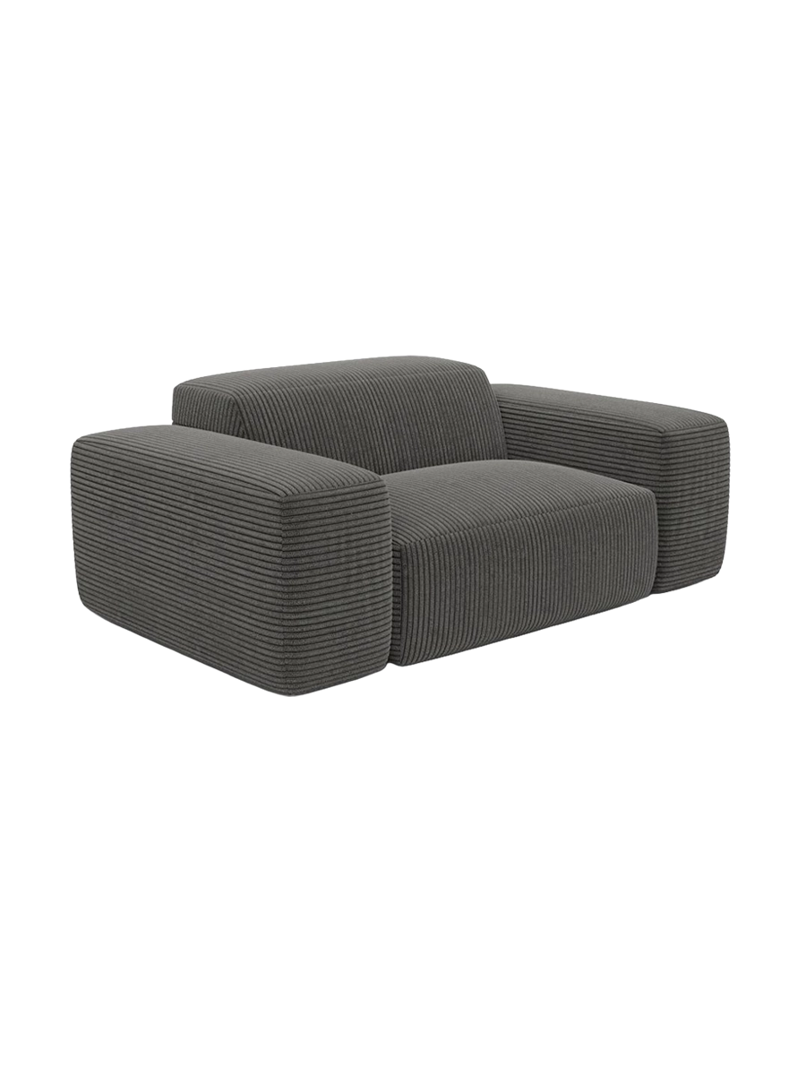 
Poltrona lounge di design „Alviera“ con funzione relax, velluto a coste - Cordsamt Blu scuro