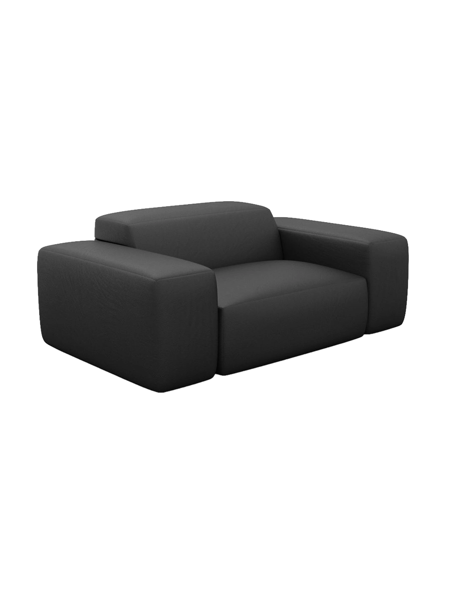 
Poltrona di design „Alviera“ in vera pelle con funzione relax - Vera pelle Beige
