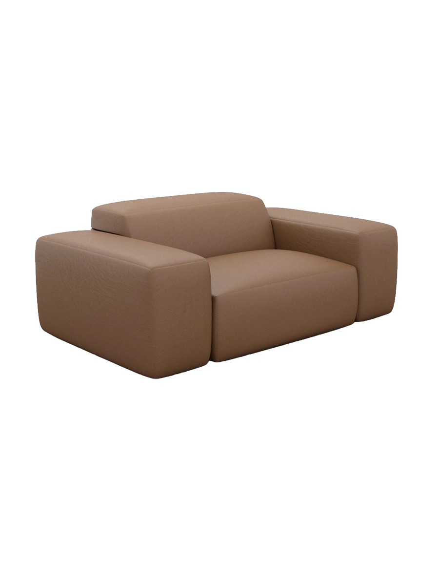 
Poltrona di design „Alviera“ in vera pelle con funzione relax - Vera pelle Beige