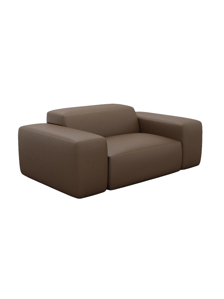 
Poltrona di design „Alviera“ in vera pelle con funzione relax - Vera pelle Beige