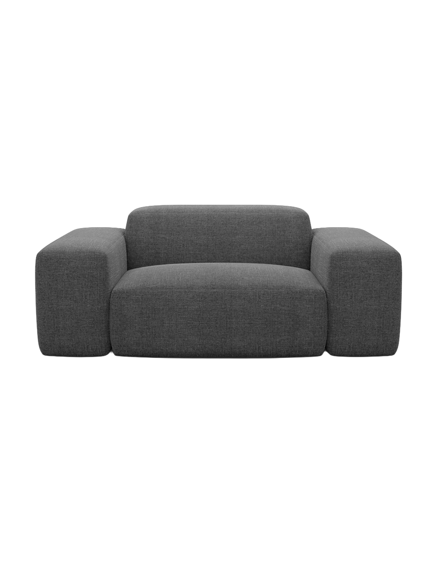 
Poltrona lounge di design „Alviera“ con funzione relax, rivestimento in tessuto strutturato - Tessuto strutturato Antracite