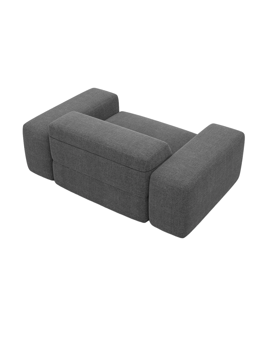 
Poltrona lounge di design „Alviera“ con funzione relax, rivestimento in tessuto strutturato - Tessuto strutturato Antracite