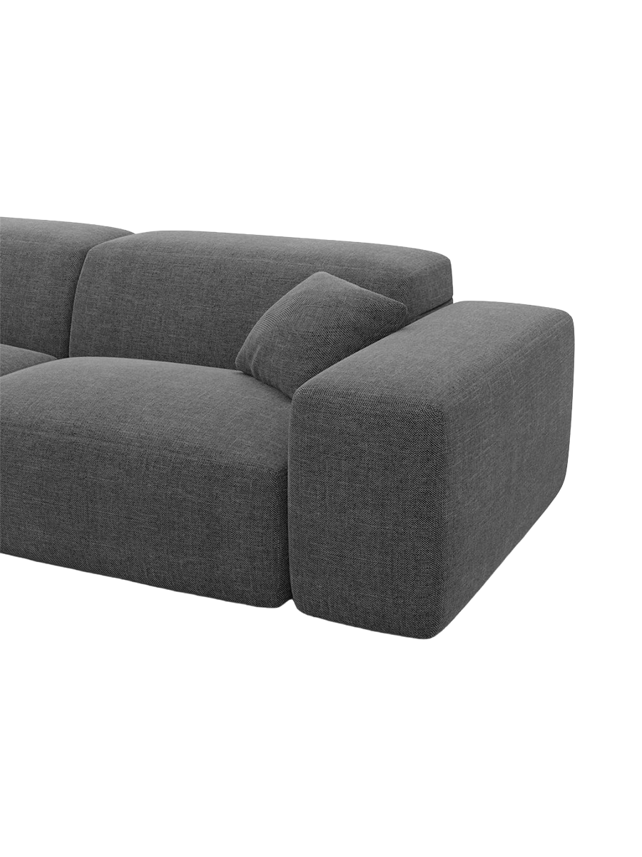 
Poltrona lounge di design „Alviera“ con funzione relax, rivestimento in tessuto strutturato - Tessuto strutturato Antracite