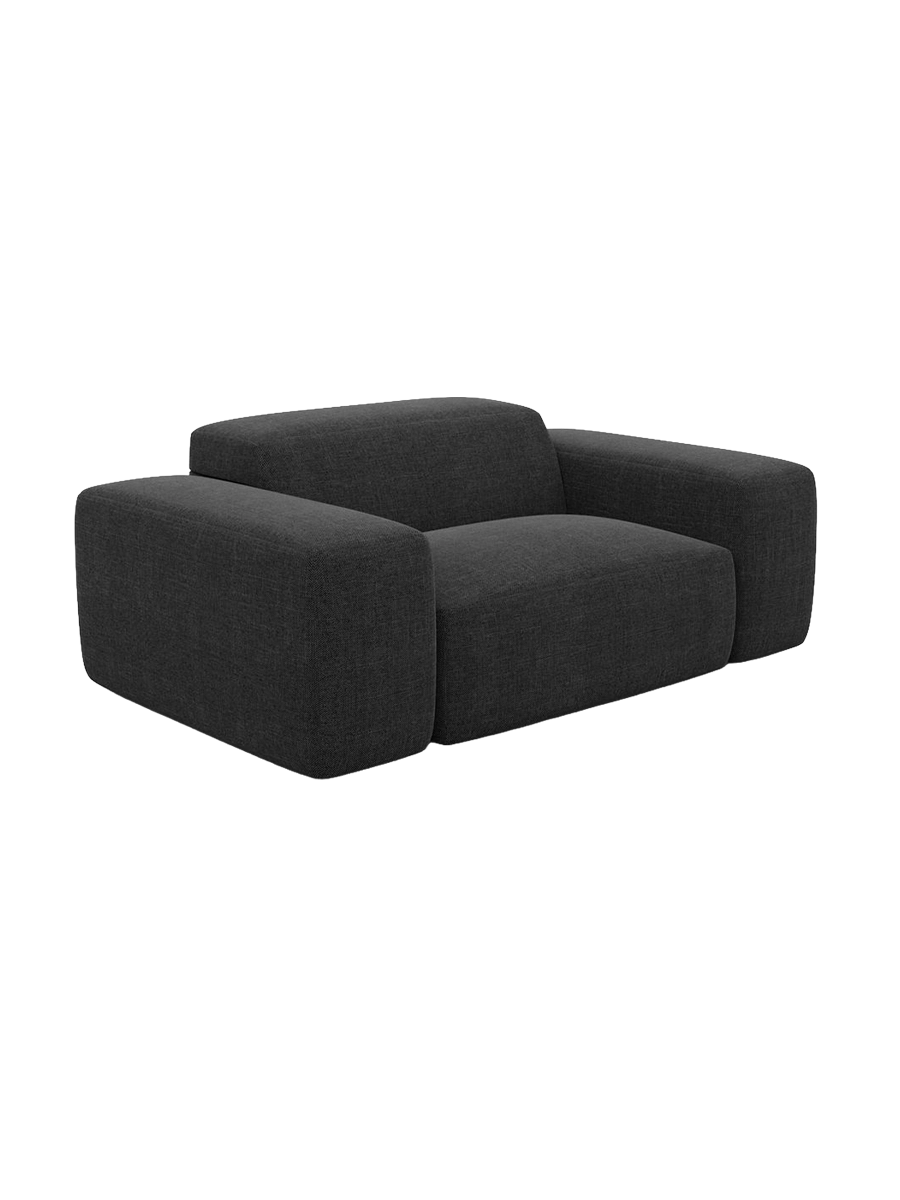 
Poltrona lounge di design „Alviera“ con funzione relax, rivestimento in tessuto strutturato - Tessuto strutturato Antracite
