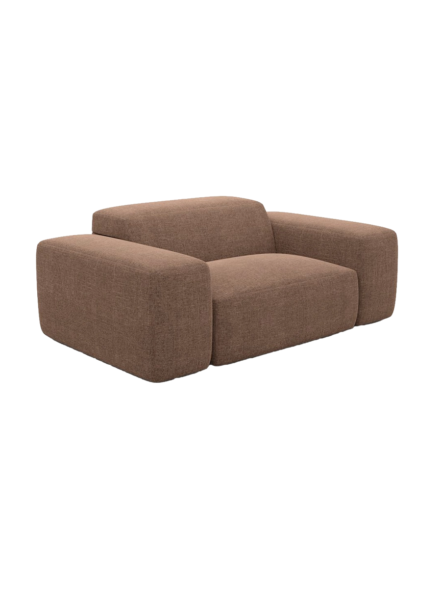 
Poltrona lounge di design „Alviera“ con funzione relax, rivestimento in tessuto strutturato - Tessuto strutturato Antracite