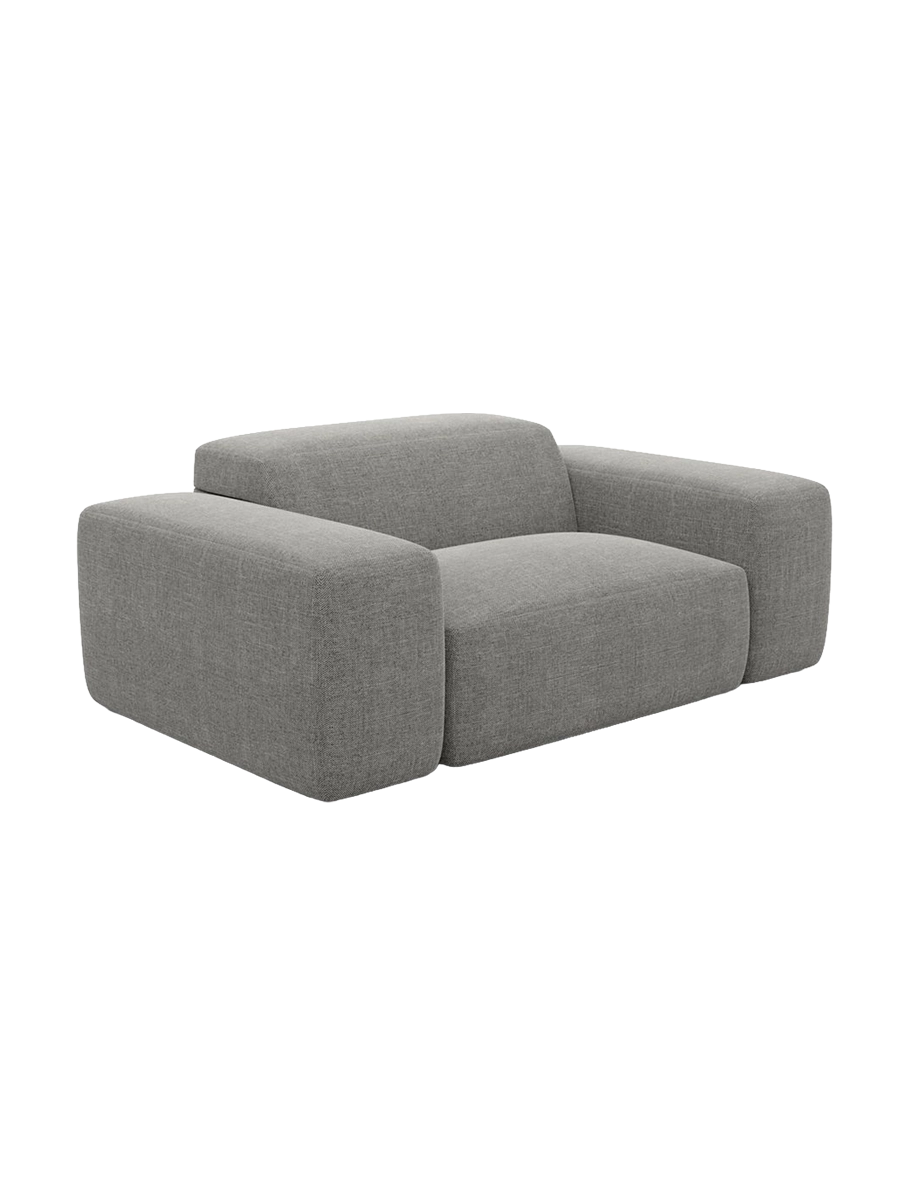 
Poltrona lounge di design „Alviera“ con funzione relax, rivestimento in tessuto strutturato - Tessuto strutturato Antracite