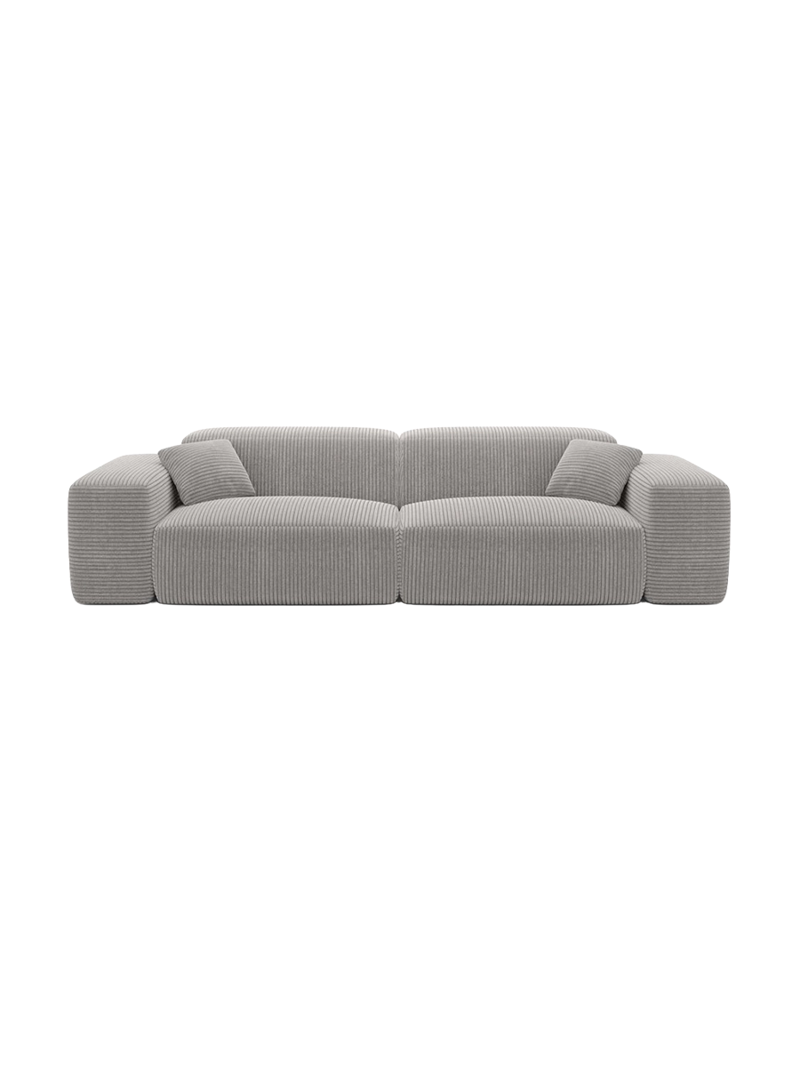 
Divano di design „Alviera“ a 2 posti con funzione relax, velluto a coste - Cordsamt Blu scuro