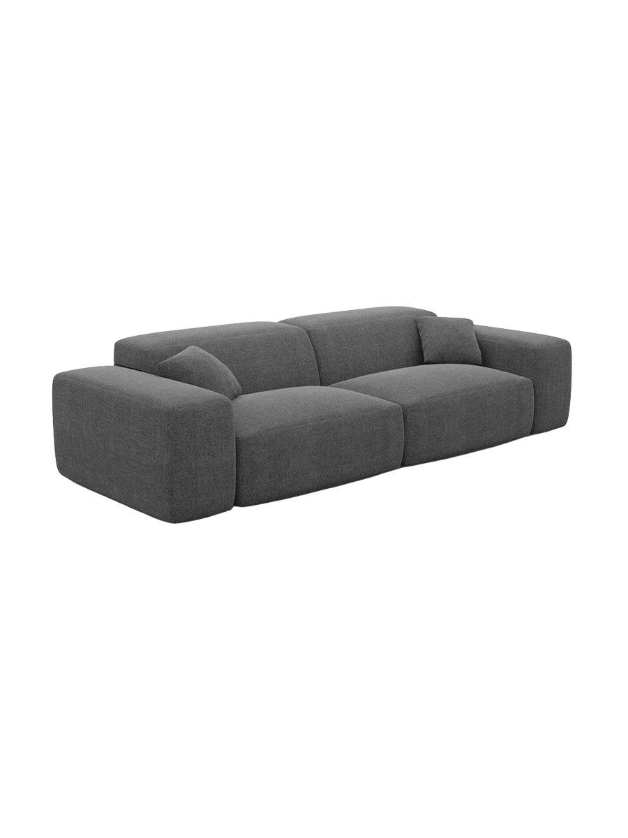 
Divano di design a 2 posti „Alviera“ con funzione relax, rivestimento in tessuto strutturato - Tessuto strutturato Antracite