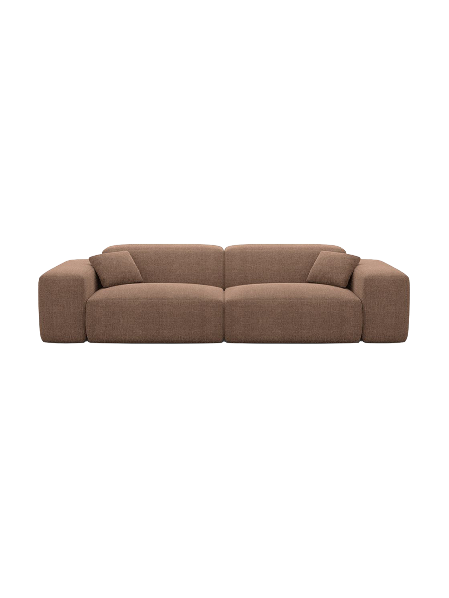 
Divano di design a 2 posti „Alviera“ con funzione relax, rivestimento in tessuto strutturato - Tessuto strutturato Antracite