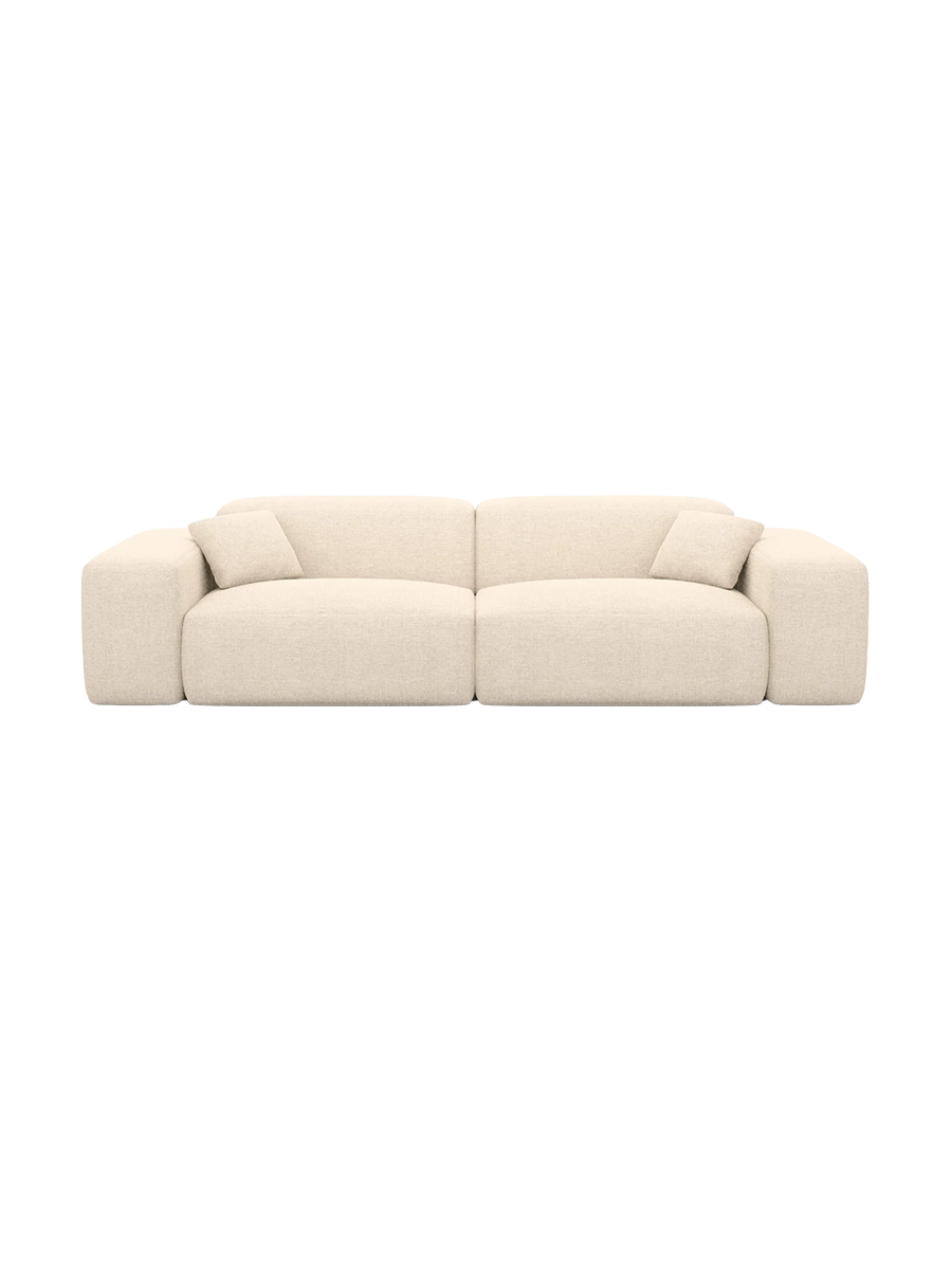
Divano di design a 2 posti „Alviera“ con funzione relax, rivestimento in tessuto strutturato - Tessuto strutturato Antracite