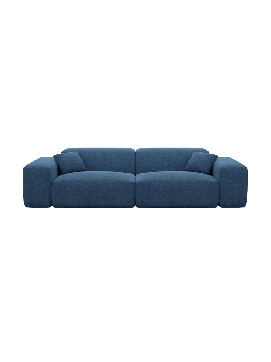 
Divano di design a 2 posti „Alviera“ con funzione relax, rivestimento in tessuto strutturato - Tessuto strutturato Antracite