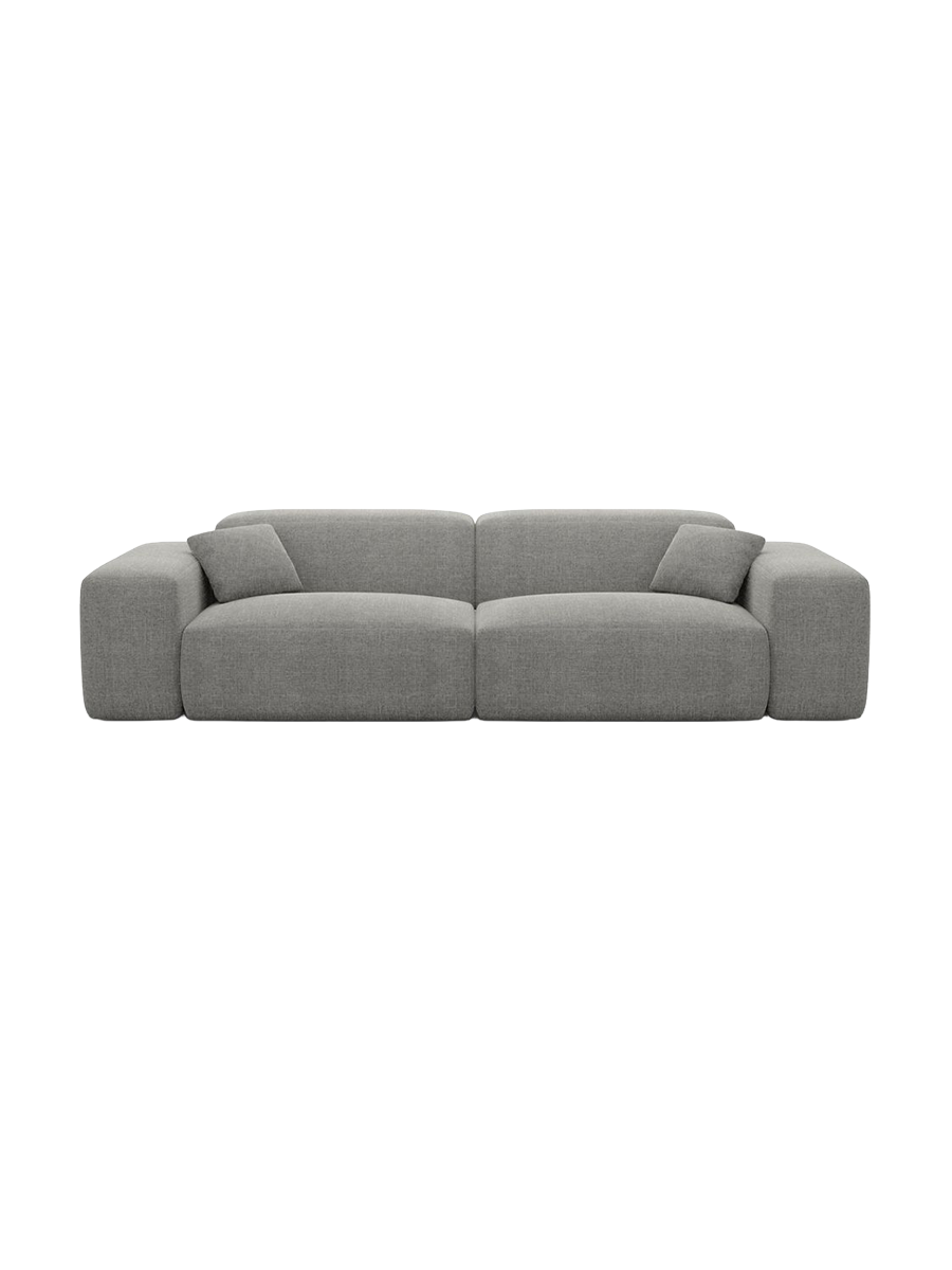 
Divano di design a 2 posti „Alviera“ con funzione relax, rivestimento in tessuto strutturato - Tessuto strutturato Antracite
