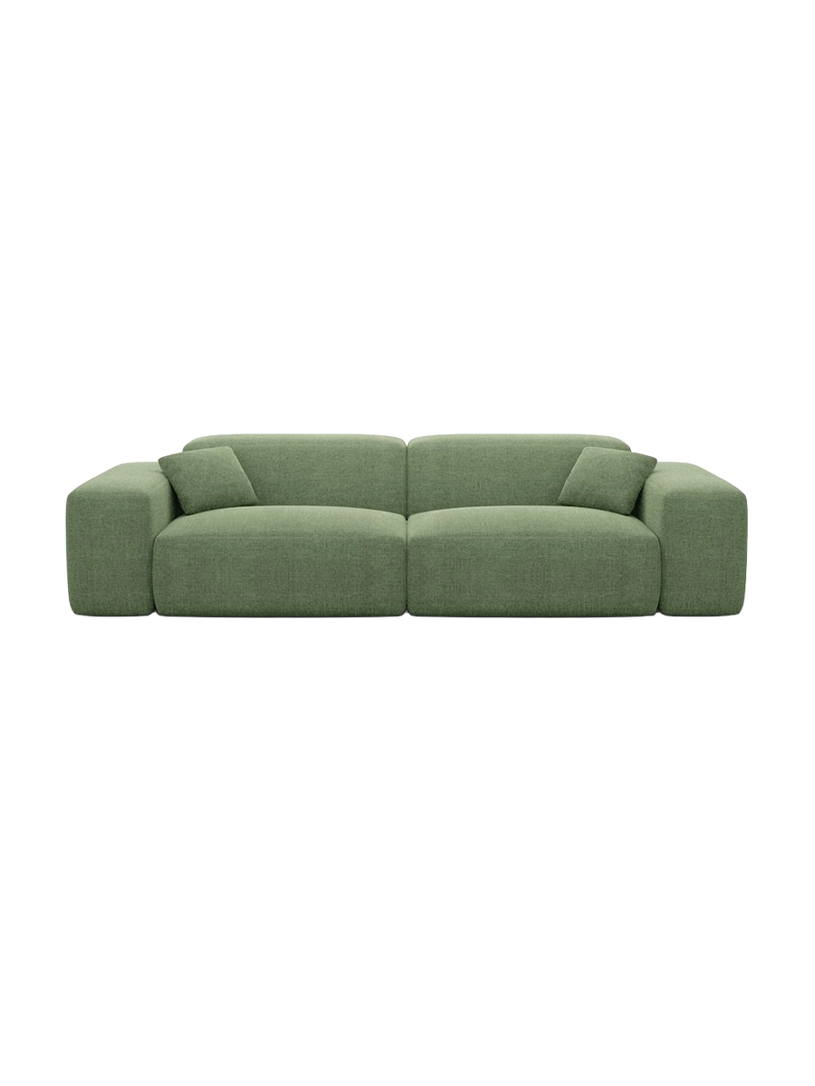 
Divano di design a 2 posti „Alviera“ con funzione relax, rivestimento in tessuto strutturato - Tessuto strutturato Antracite